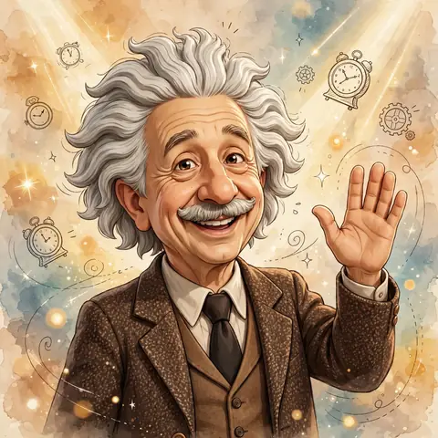 Illustrated Einstein character