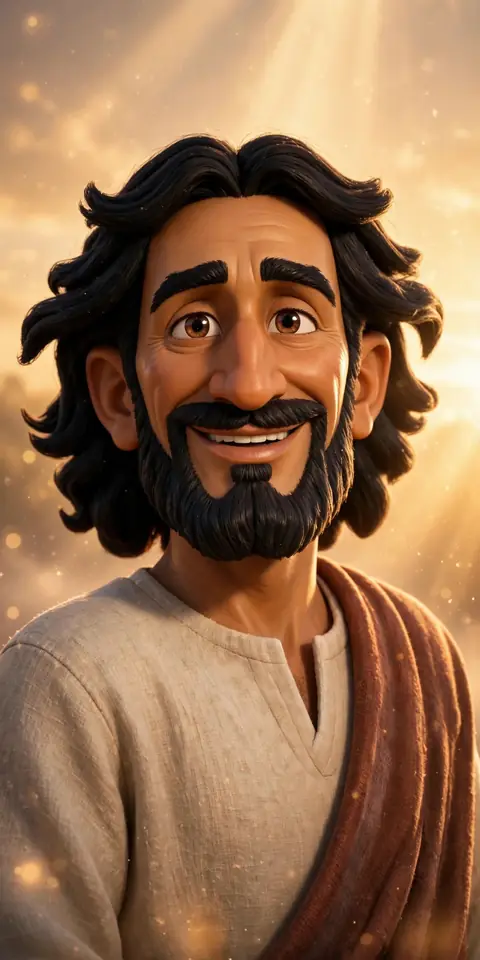 Illustrated Jesus character
