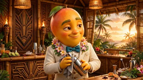 Illustrated Marlow Mango character