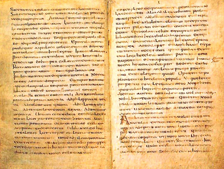 The Muratorian fragment: the oldest surviving list of most New Testament books