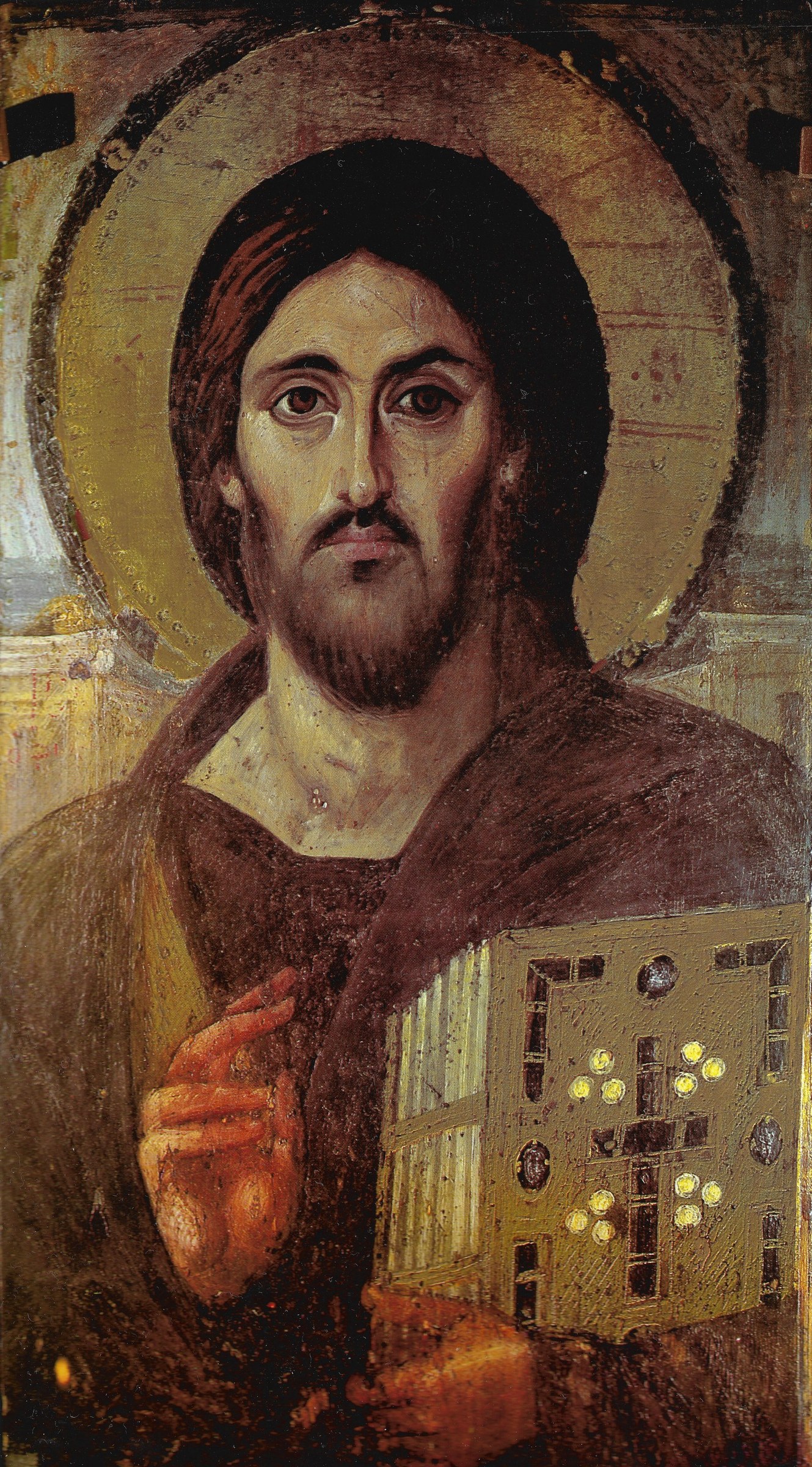 Christ Pantocrator, the 6th-century encaustic icon from Saint Catherine's Monastery, Sinai